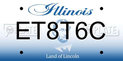 ET8T6C Illinois License Plate