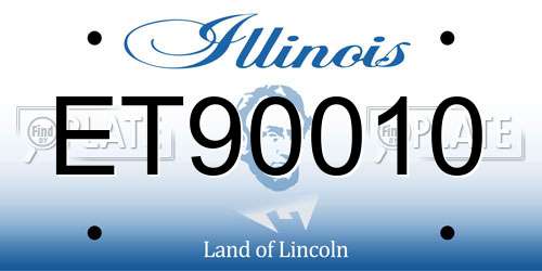 ET90010 Illinois License Plate