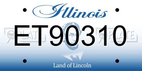ET90310 Illinois License Plate