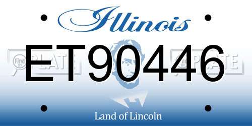 ET90446 Illinois License Plate