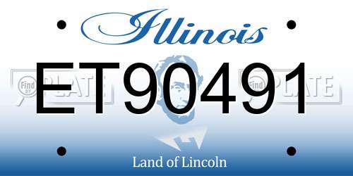ET90491 Illinois License Plate