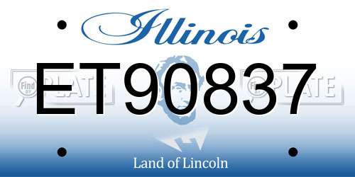 ET90837 Illinois License Plate