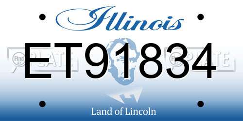 ET91834 Illinois License Plate