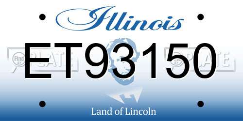 ET93150 Illinois License Plate