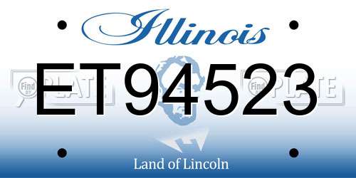ET94523 Illinois License Plate