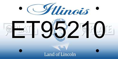 ET95210 Illinois License Plate