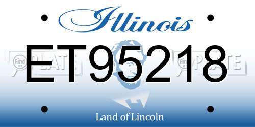 ET95218 Illinois License Plate
