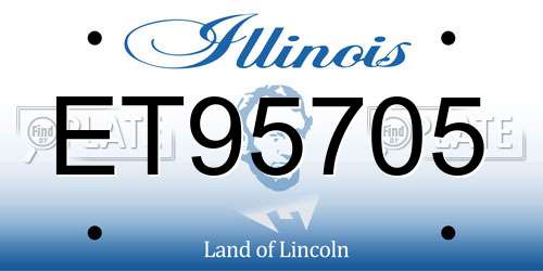 ET95705 Illinois License Plate