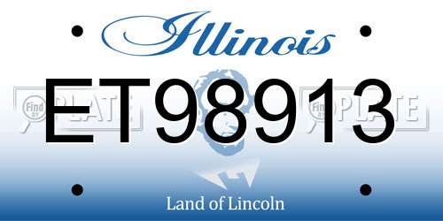 ET98913 Illinois License Plate