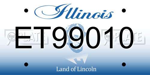 ET99010 Illinois License Plate