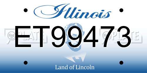 ET99473 Illinois License Plate