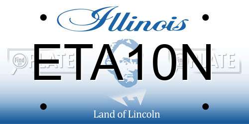 ETA10N Illinois License Plate