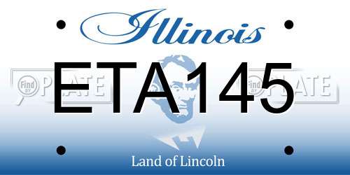 ETA145 Illinois License Plate
