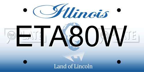 ETA80W Illinois License Plate