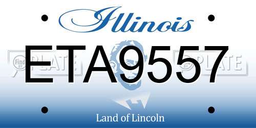 ETA9557 Illinois License Plate