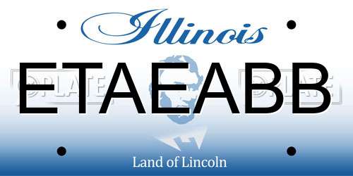 ETAEABB Illinois License Plate