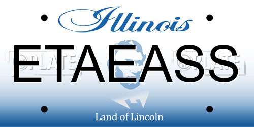 ETAEASS Illinois License Plate