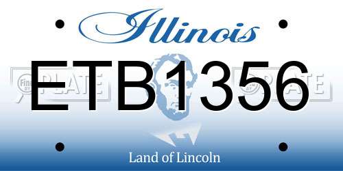 ETB1356 Illinois License Plate