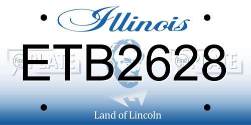 ETB2628 Illinois License Plate