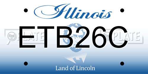ETB26C Illinois License Plate