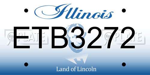 ETB3272 Illinois License Plate