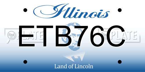 ETB76C Illinois License Plate