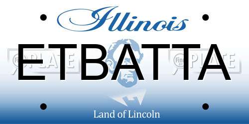 ETBATTA Illinois License Plate