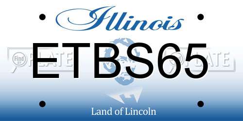ETBS65 Illinois License Plate