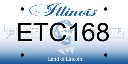 ETC168 Illinois License Plate