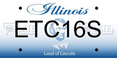 ETC16S Illinois License Plate