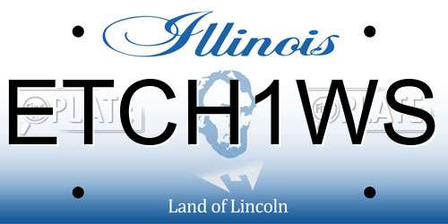 ETCH1WS Illinois License Plate