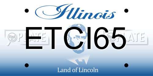 ETCI65 Illinois License Plate