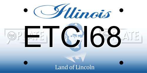 ETCI68 Illinois License Plate