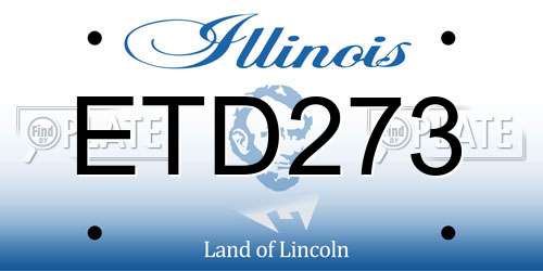 ETD273 Illinois License Plate