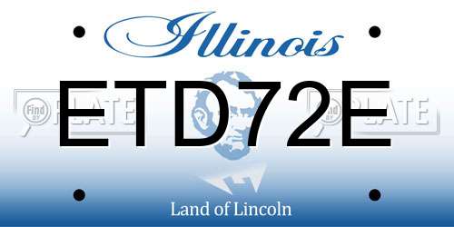 ETD72E Illinois License Plate