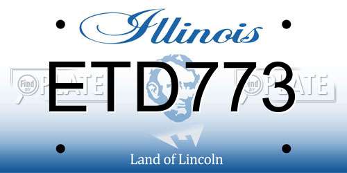 ETD773 Illinois License Plate