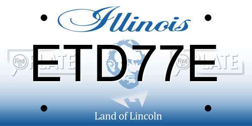 ETD77E Illinois License Plate