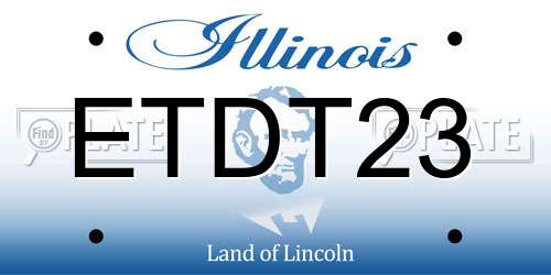 ETDT23 Illinois License Plate