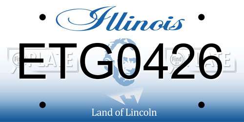 ETG0426 Illinois License Plate