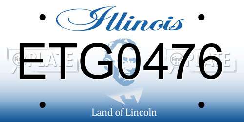 ETG0476 Illinois License Plate