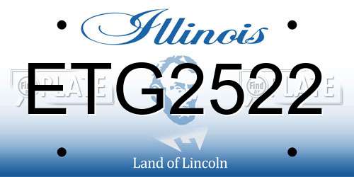 ETG2522 Illinois License Plate