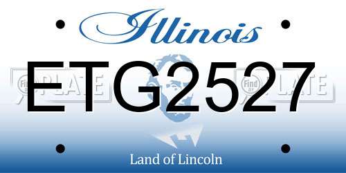 ETG2527 Illinois License Plate