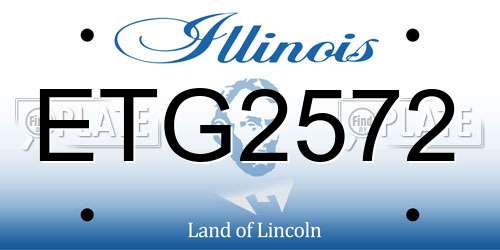 ETG2572 Illinois License Plate