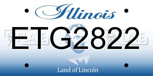 ETG2822 Illinois License Plate