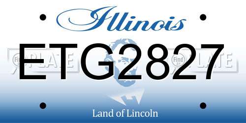 ETG2827 Illinois License Plate