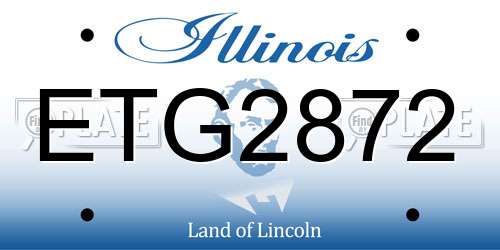 ETG2872 Illinois License Plate