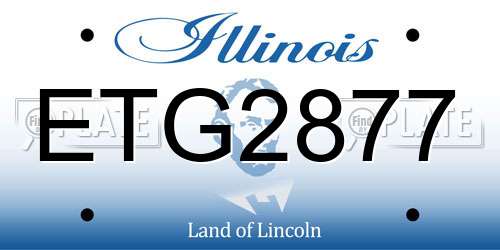 ETG2877 Illinois License Plate