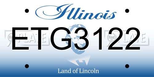 ETG3122 Illinois License Plate