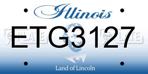 ETG3127 Illinois License Plate