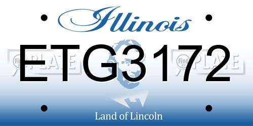 ETG3172 Illinois License Plate